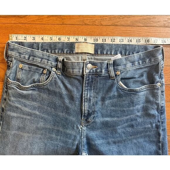 Everlane Mens The Organic Cotton Slim-Fit Jean 35x32 in Faded Sky Blue - Picture 6 of 10